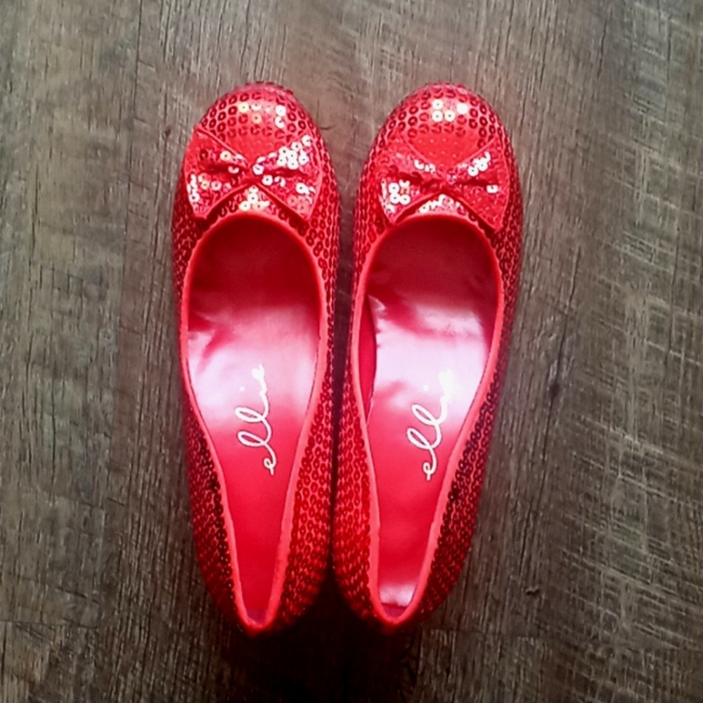 Ellie sequenced red pump shoes, size 8